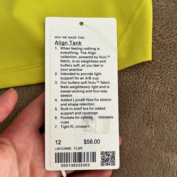 NWT Align Tank size 12. Never worn just tried it on - Picture 2 of 6